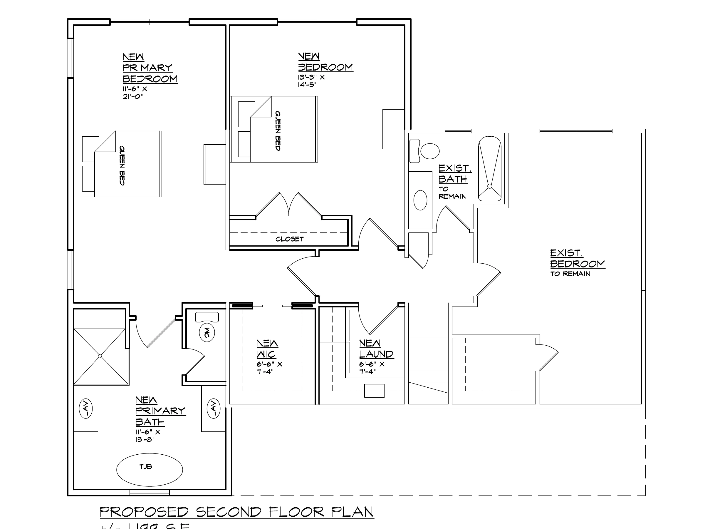 Proposed second floor plan